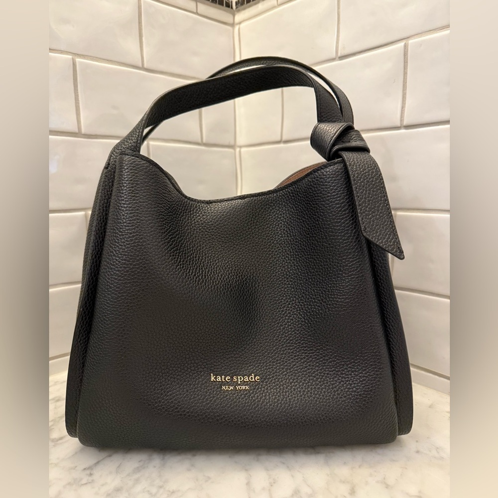 Kate Spade Black Leather Knot Bag
